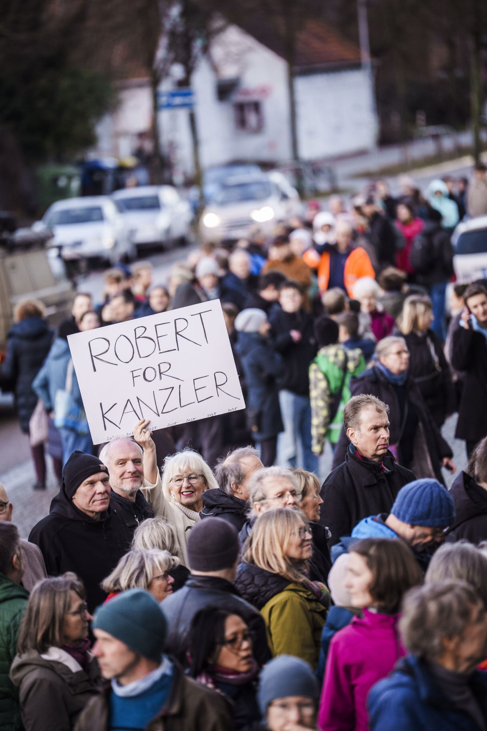 Infostand zur Bundestagswahl 2025 des OV Höchstadt von Bündni 90/Die Grünen am 01.02.25 am Vogelseck, Höchstadt