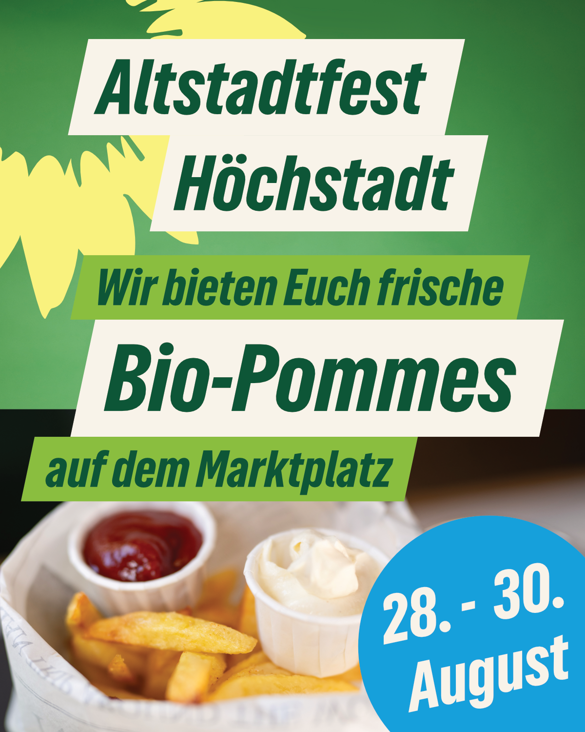Bio-Pommes auf dem Altstadtfest Höchstadt 2026